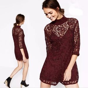 Burgundy Zara Romper